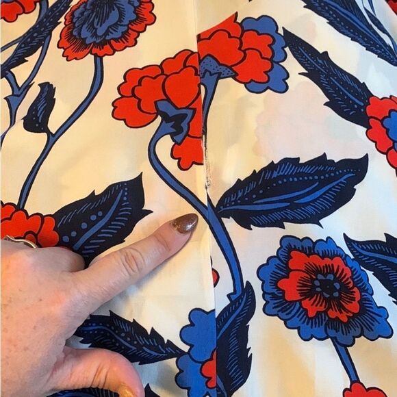 Boden Floral 3/4 Sleeve Blouse Women's Size 6 Fourth of July 4th of July Celebra - Picture 5 of 8